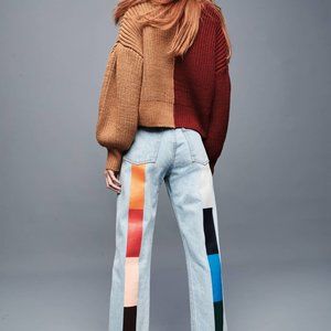 STILL HERE Harvest Rainbow Tate Crop Jeans 24